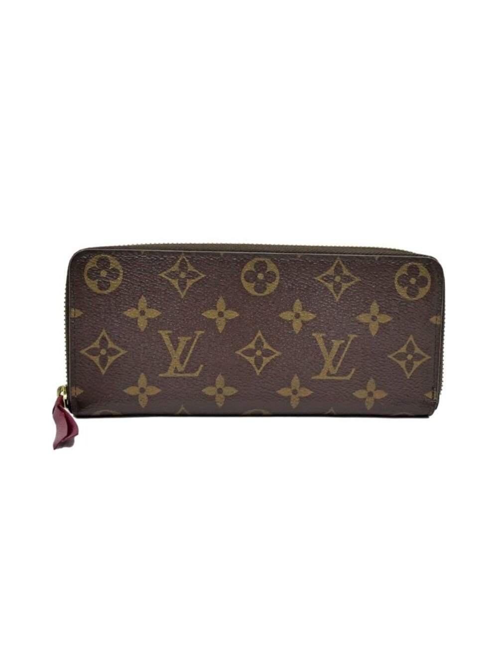 Louis Vuitton Portefeuille Clemence Monogram Fuchsia GD Wallet Leather